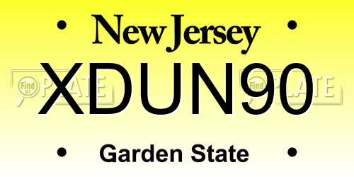 XDUN90 New Jersey License Plate