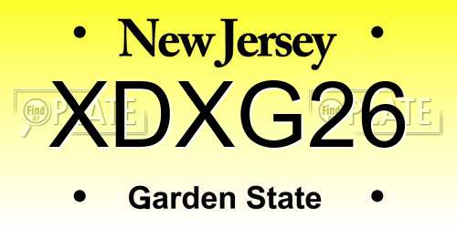 XDXG26 New Jersey License Plate