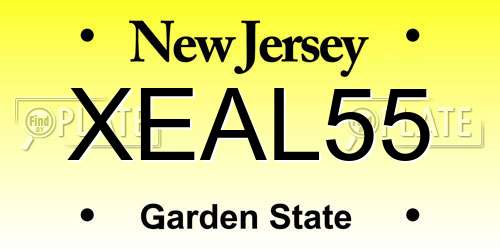 XEAL55 New Jersey License Plate
