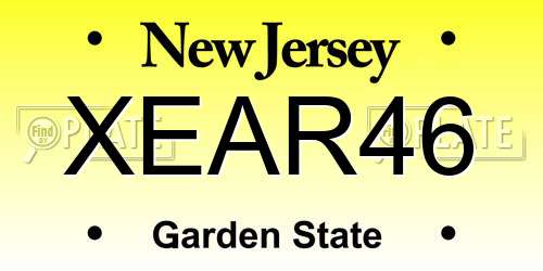 XEAR46 New Jersey License Plate