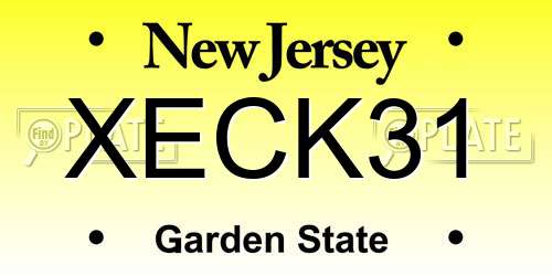 XECK31 New Jersey License Plate