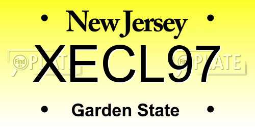 XECL97 New Jersey License Plate