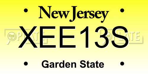 XEE13S New Jersey License Plate