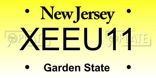 XEEU11 New Jersey License Plate