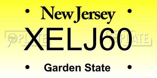 XELJ60 New Jersey License Plate
