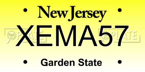 XEMA57 New Jersey License Plate