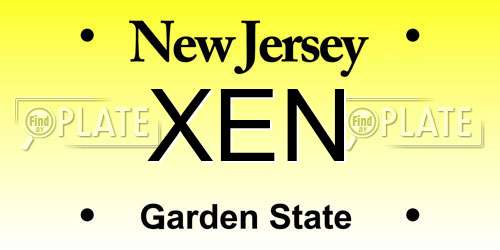 XEN New Jersey License Plate