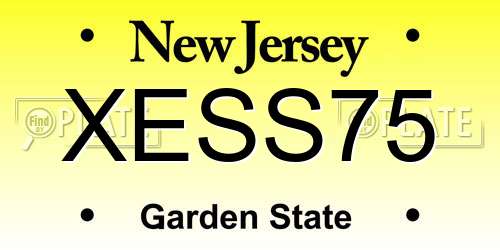XESS75 New Jersey License Plate