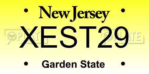 XEST29 New Jersey License Plate