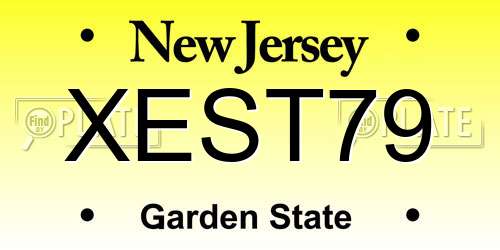 XEST79 New Jersey License Plate