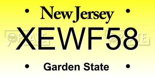 XEWF58 New Jersey License Plate