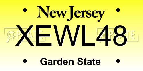 XEWL48 New Jersey License Plate