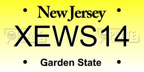 XEWS14 New Jersey License Plate