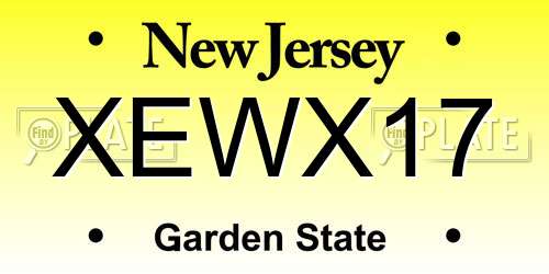 XEWX17 New Jersey License Plate