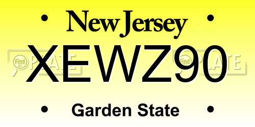 XEWZ90 New Jersey License Plate