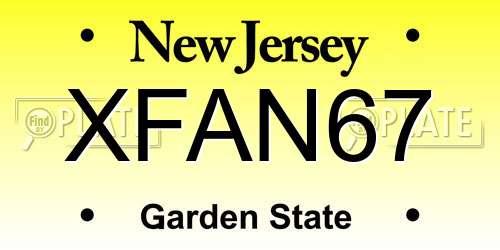 XFAN67 New Jersey License Plate