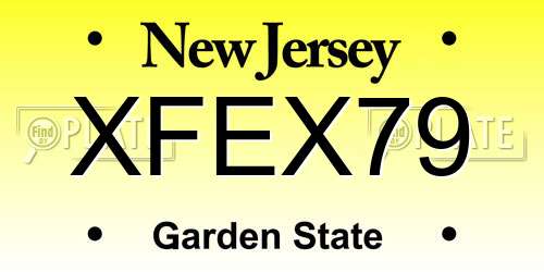 XFEX79 New Jersey License Plate