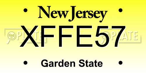 XFFE57 New Jersey License Plate