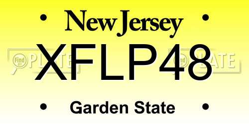 XFLP48 New Jersey License Plate