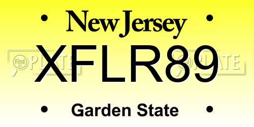 XFLR89 New Jersey License Plate