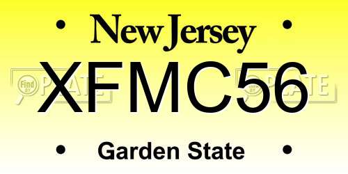 XFMC56 New Jersey License Plate