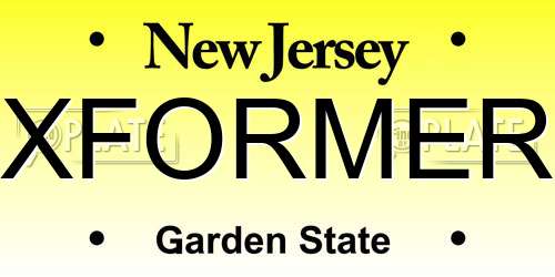 XFORMER New Jersey License Plate