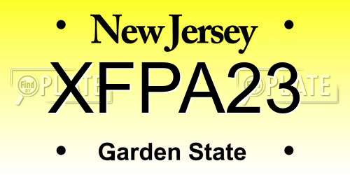 XFPA23 New Jersey License Plate
