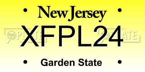 XFPL24 New Jersey License Plate