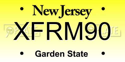 XFRM90 New Jersey License Plate