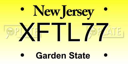 XFTL77 New Jersey License Plate
