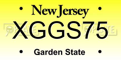 XGGS75 New Jersey License Plate