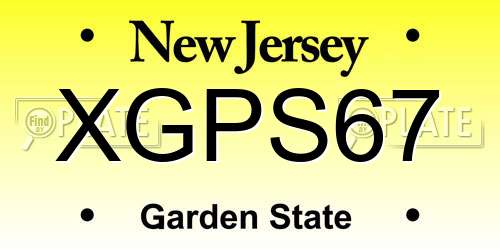 XGPS67 New Jersey License Plate