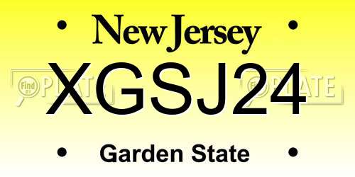 XGSJ24 New Jersey License Plate