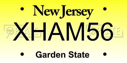 XHAM56 New Jersey License Plate