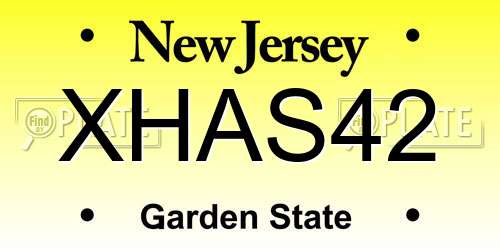 XHAS42 New Jersey License Plate