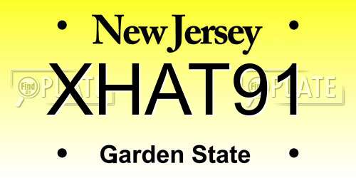 XHAT91 New Jersey License Plate