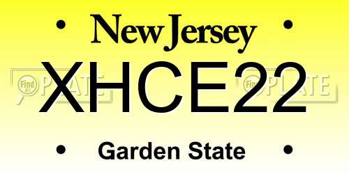 XHCE22 New Jersey License Plate