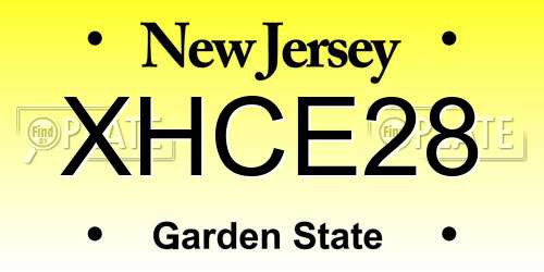 XHCE28 New Jersey License Plate