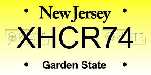 XHCR74 New Jersey License Plate