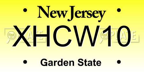 XHCW10 New Jersey License Plate