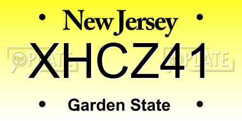 XHCZ41 New Jersey License Plate