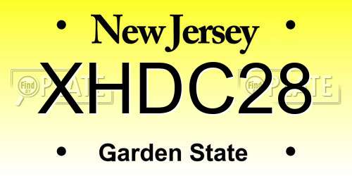 XHDC28 New Jersey License Plate