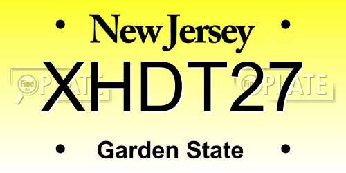 XHDT27 New Jersey License Plate
