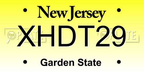 XHDT29 New Jersey License Plate