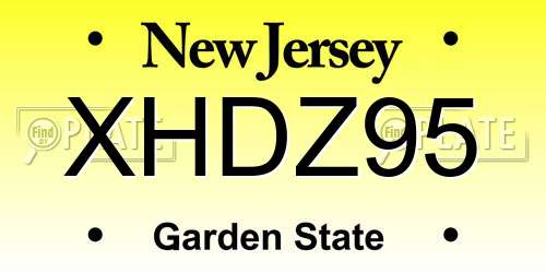 XHDZ95 New Jersey License Plate