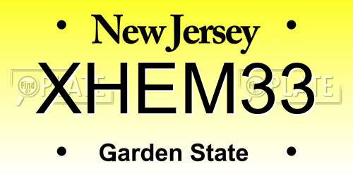 XHEM33 New Jersey License Plate