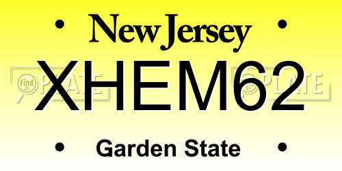 XHEM62 New Jersey License Plate