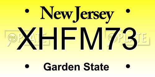 XHFM73 New Jersey License Plate