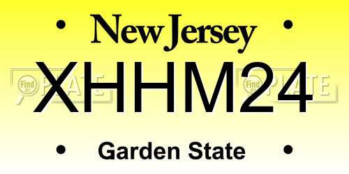 XHHM24 New Jersey License Plate