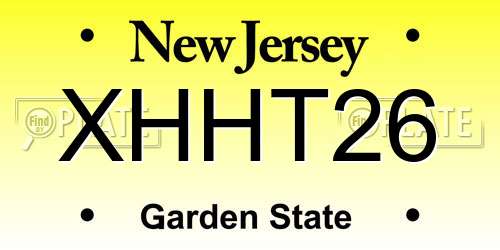 XHHT26 New Jersey License Plate
